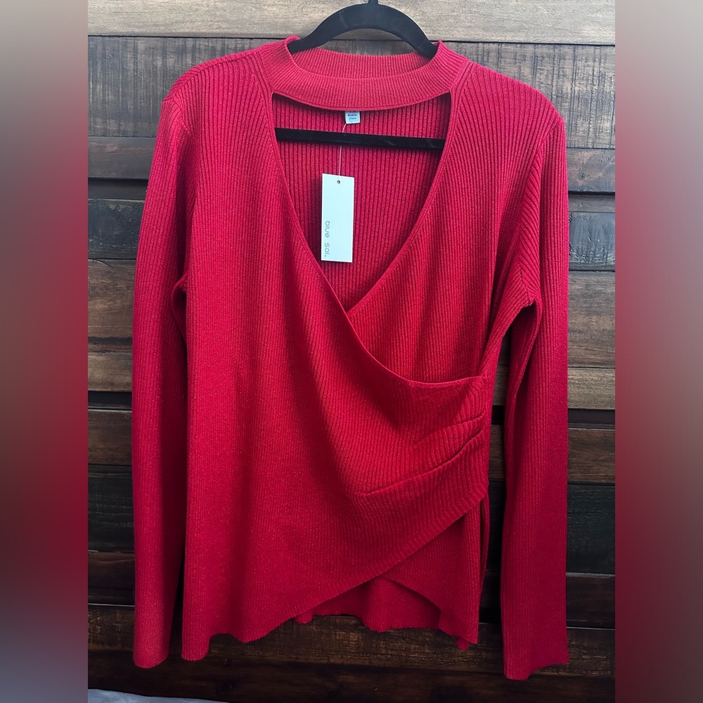 NWT Blue Sol Plus Size Metallic Sweater